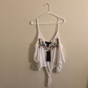 White flower blouse